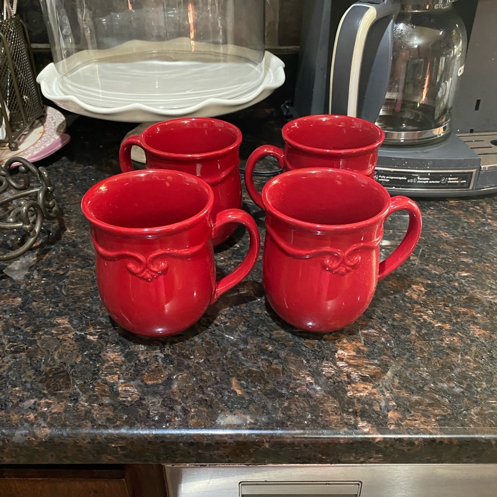Princess House Pavillion Coffee mugs set (4)